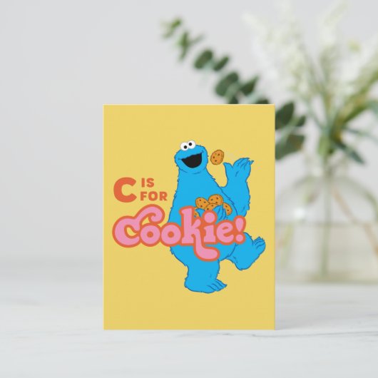 C is voor Cookie Briefkaart (Staand voorkant)
