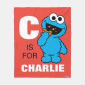 C is voor Cookie Monster | Jouw namen toevoegen Fleece Deken (Voorkant)