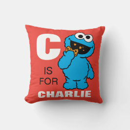 C is voor Cookie Monster | Jouw namen toevoegen Kussen