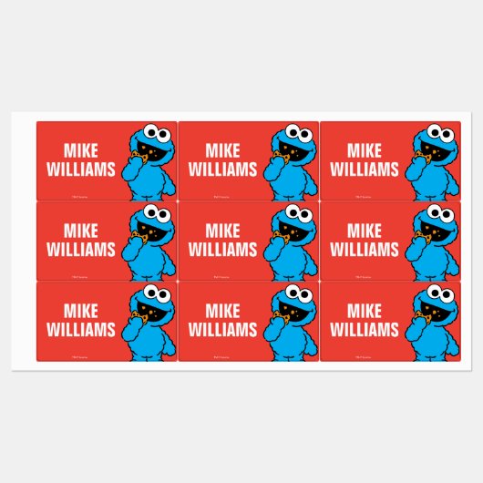 C is voor Cookie Monster | Jouw namen toevoegen Labels (Vel)