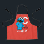 C is voor Cookie Monster | Jouw namen toevoegen Schort<br><div class="desc">Personaliseer dit leuke Cookie Monster ontwerp door jouw naam en eerste letter toe te voegen. © 2021 Sesamworkshop. www.sesamestreet.org</div>