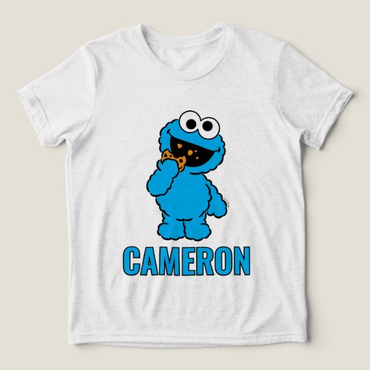 C is voor Cookie Monster Tri-Blend Shirt (Design voorkant)