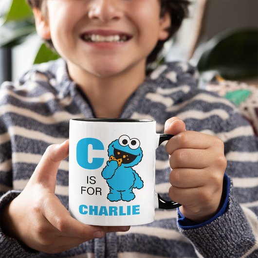 C is voor Cookie Monster | Voeg je naam toe Mok