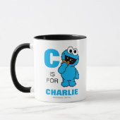 C is voor Cookie Monster | Voeg je naam toe Mok (Links)