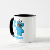 C is voor Cookie Monster | Voeg je naam toe Mok (Voorkant links)