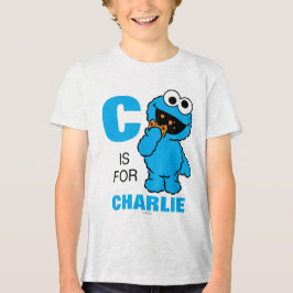 C is voor Cookie Monster | Voeg je naam toe Tri-Blend Shirt