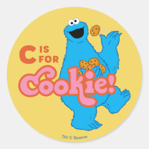 C is voor Cookie Ronde Sticker