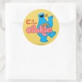 C is voor Cookie Ronde Sticker (Tas)