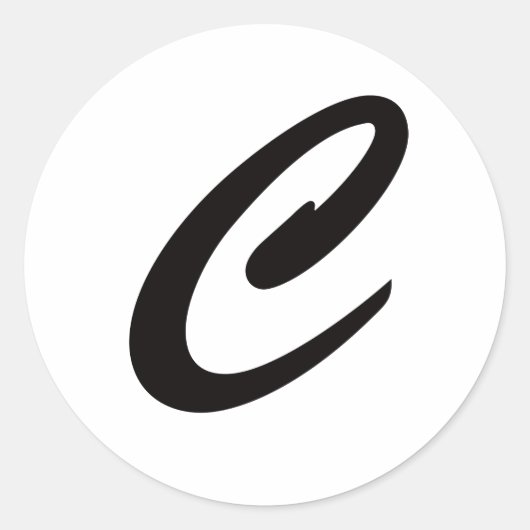 C is voor Cookie Ronde Sticker (Voorkant)