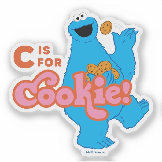 C is voor Cookie Sticker (Voorkant)