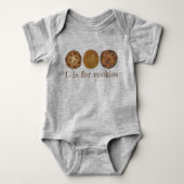 C is voor Cookies Chocolate Chip Peanut Butter Foo Romper (Voorkant)