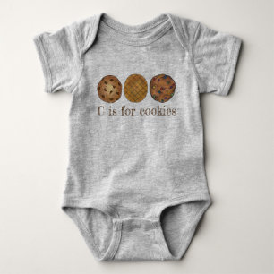 C is voor Cookies Chocolate Chip Peanut Butter Foo Romper
