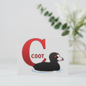 C is voor Coot Briefkaart (Staand voorkant)