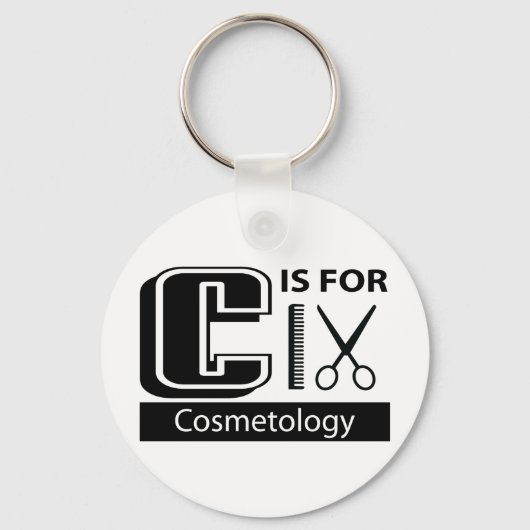 C is voor cosmetologie sleutelhanger (Voorkant)