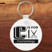 C is voor cosmetologie sleutelhanger (Voorkant)