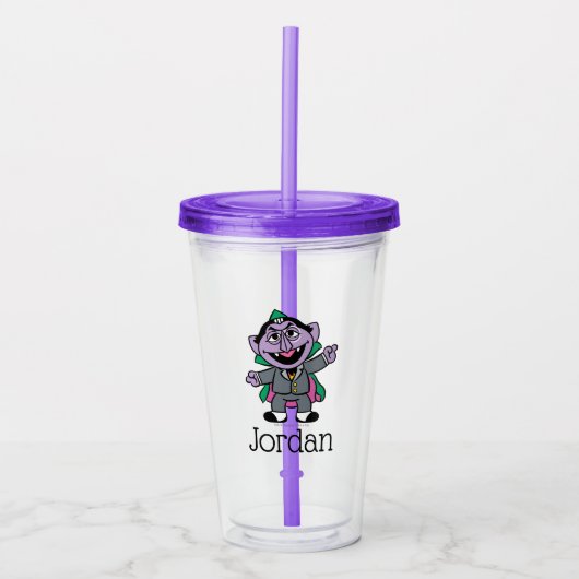 C is voor Count von Count | Jouw namen toevoegen Acryl Drinkbeker (Voorkant)