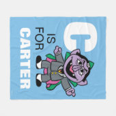 C is voor Count von Count | Jouw namen toevoegen Fleece Deken (Voorkant (Horizontaal))