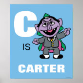 C is voor Count von Count | Jouw namen toevoegen Poster (Voorkant)