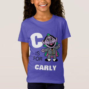 C is voor Count von Count   Jouw namen toevoegen T-shirt