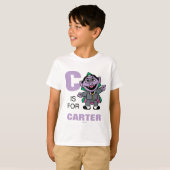 C is voor Count von Count | Jouw namen toevoegen T-shirt (Voorkant volledig)