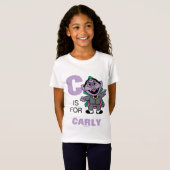 C is voor Count von Count | Jouw namen toevoegen T-shirt (Voorkant volledig)
