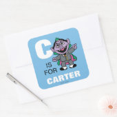 C is voor Count von Count | Jouw namen toevoegen Vierkante Sticker (Envelop)
