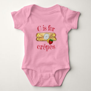 C is voor Crêpes Pancake France French Food Crepes Romper