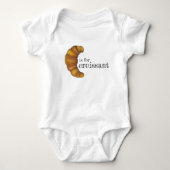 C is voor croissant flaky Franse gebak Romper (Voorkant)