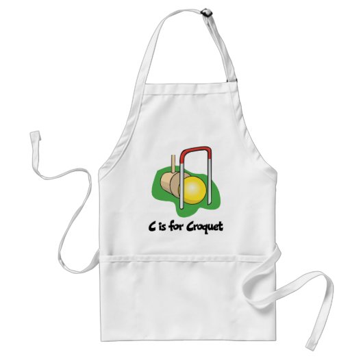 C is voor Croquet Standaard Schort (Voorkant)