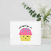 C is voor Cupcake Briefkaart (Staand voorkant)