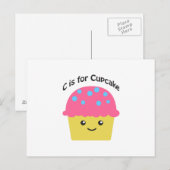 C is voor Cupcake Briefkaart (Voorkant / Achterkant)