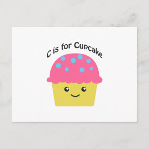 C is voor Cupcake Briefkaart