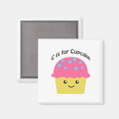 C is voor Cupcake Magneet (Voorkant / Achterkant)