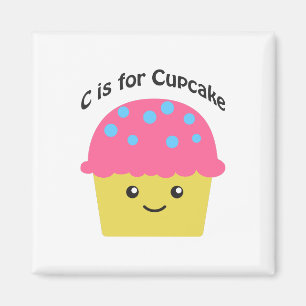 C is voor Cupcake Magneet