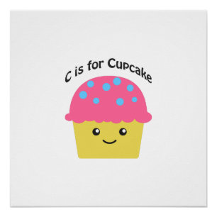 C is voor Cupcake Poster