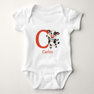 C is voor Cute Cow Personaliseer Romper