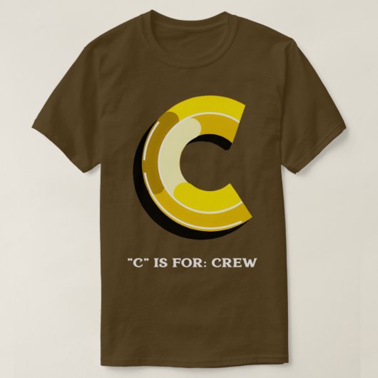 C is voor de bemanning t-shirt (Design voorkant)