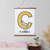 C is voor... gepersonaliseerd geprint poster hangend wandkleed (Slaapkamer)