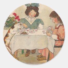 C is voor katten ronde sticker