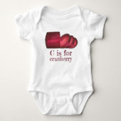 C is voor kerstmis met Thanksgiving Cranberry Romper (Voorkant)