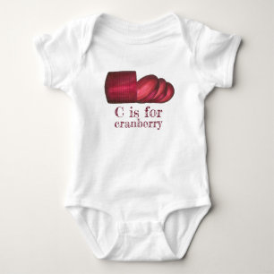 C is voor kerstmis met Thanksgiving Cranberry Romper