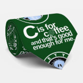 C is voor koffie-Stropdas (groen) Stropdas (Opgerold)