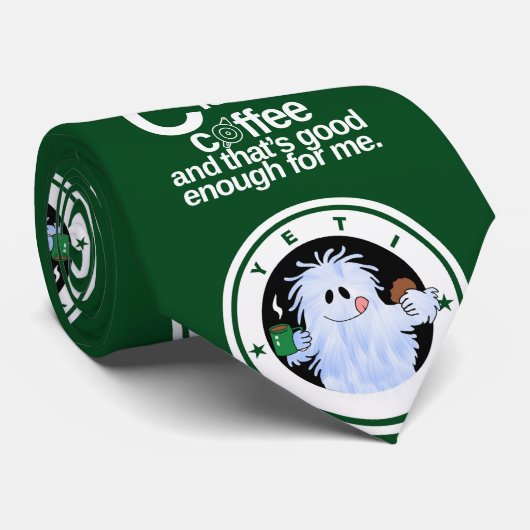 C is voor koffie (wit) stropdas (Opgerold)