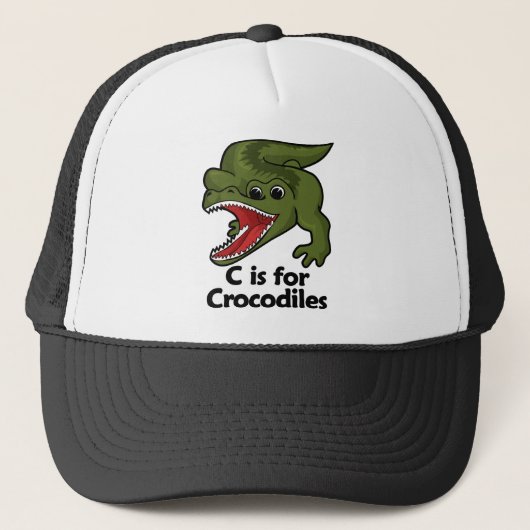 C is voor krokodil trucker pet (Voorkant)