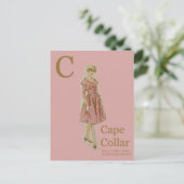 C is voor Mode van kraag Alphabet Briefkaart (Staand voorkant)