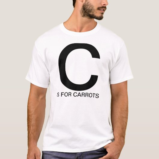C is voor wortelen t-shirt (Voorkant)
