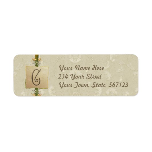 C - Ivoor Elegance Monogram Etiket (Voorkant)