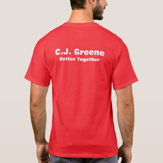 C.J. greene logo T-shirts (Achterkant)