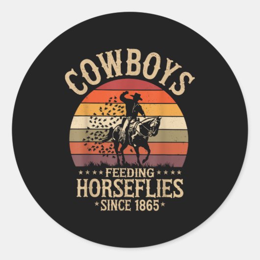 C.j.'s Cowboy Rodeo Outfit For Men - Funny Western Ronde Sticker (Voorkant)