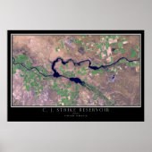 C J Strike Reservoir Idaho Satellite Poster Map (Voorkant)